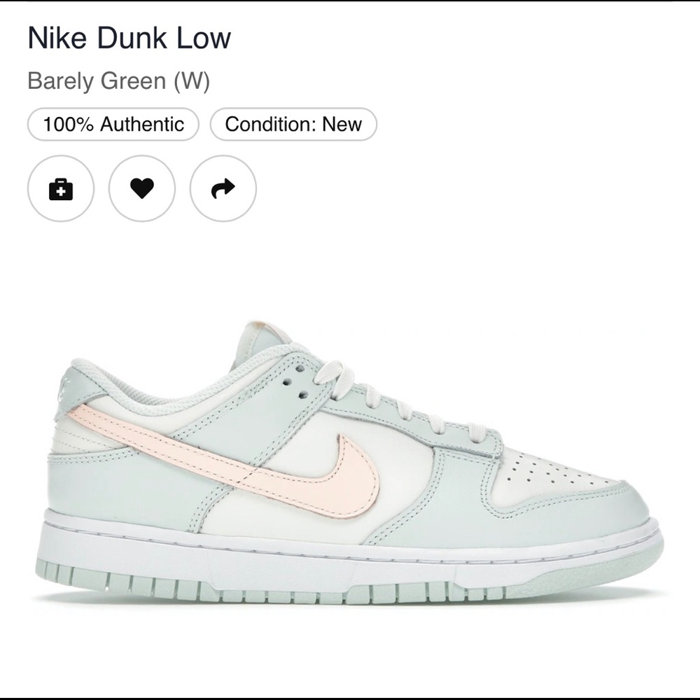2021 Nike Dunk Low (W) Barely Green